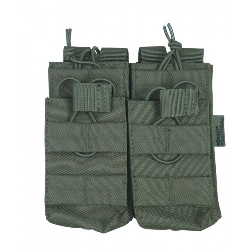 Double Duo Mag Pouch (OD), Manufactured by Kombat UK, the Double Duo Mag is a double-layered, double rifle magazine pouch